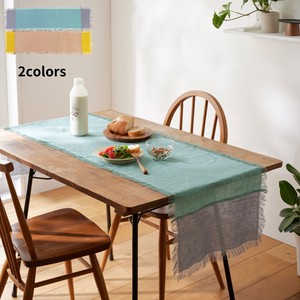 【新入荷】食卓に色を差すリネンのテーブルランナー（2色）