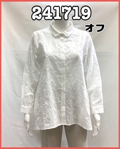 Button Shirt/Blouse Tops Embroidered Ladies' 【2024NEW】