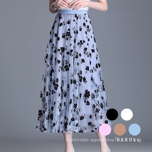 24SS NEW 花柄チュールスカート 5color 韓国ファッション