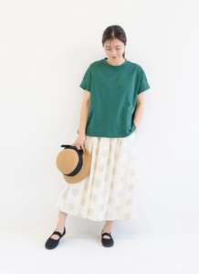 Skirt Cotton Linen Dot Jacquard