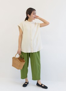 Button Shirt/Blouse Double Gauze French Sleeve