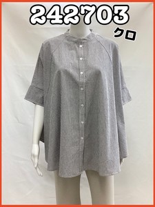 Button Shirt/Blouse Stripe Ladies' 2024 NEW