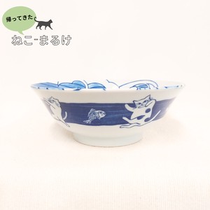 Mino ware Main Dish Bowl Cat Made in Japan