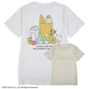 Kids' Short Sleeve T-shirt Sumikkogurashi San-x Pudding T-Shirt Parent-Child
