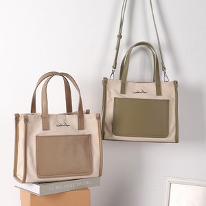 LIZDAYS Tote Bag 2Way Mixing Texture LIZDAYS Cotton Multi-Storage Ladies'