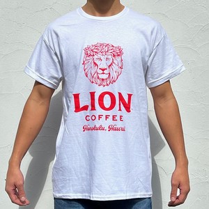 2024春夏　新商品　Tシャツ　LION COFFEE  NUTRITION LABEL T　ホワイト