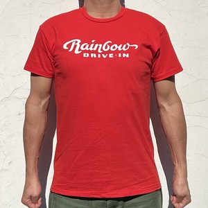 2024年春夏　新商品　Tシャツ　Rainbow DRIVE-IN UNIFORM T レッド