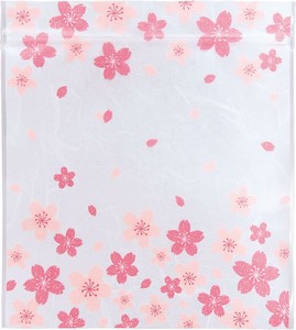 インディゴ　ラッピング袋 小物袋 ジッパーバッグ 和柄　桜　PP561
