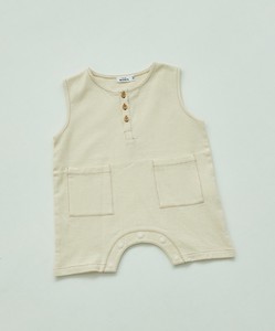 婴儿连身衣/连衣裙 配色 无袖 缝线/拼接
