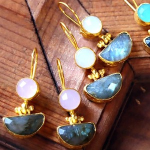 Pierced Earringss Bicolor Jewelry
