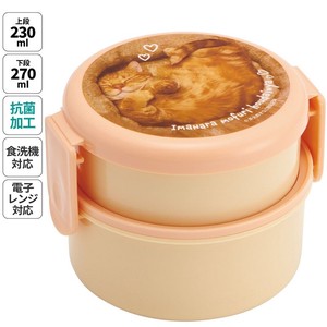 【スケーター】抗菌丸型ランチBOX2段【茶太郎ときなこ】 日本製