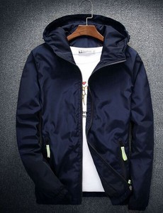 Jacket Plain Color Hooded Outerwear Casual