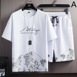 Tシャツ+ショート パンツ 2点セット半袖  メンズ ファッション  BYMA553