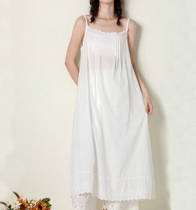 Casual Dress Plain Color Sleeveless Cotton One-piece Dress Ladies' M