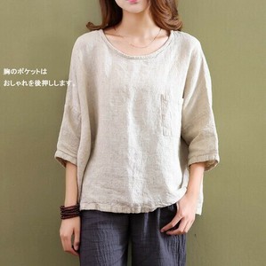Button Shirt/Blouse Plain Color Casual Ladies' 7/10 length