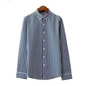 Button Shirt Long Sleeves Stripe