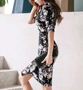 Casual Dress Floral Pattern One-piece Dress Ladies'