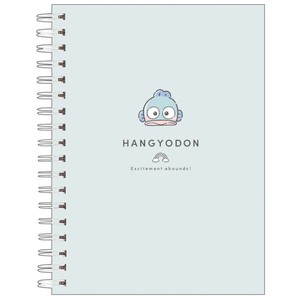 Hangyodon Notebook Sanrio Characters A6 Size W Ring Note NEW
