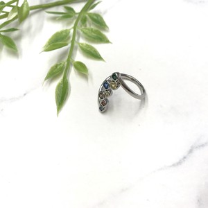 Rhinestone Ring sliver Colorful Bijoux Rings Rhinestone