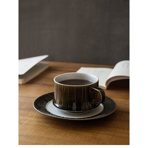 Hasami ware Cup & Saucer Set Gift-boxed Coffee Cup and Saucer Arita ware Stripe