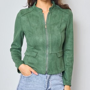 Jacket Stand-up Collar Suede