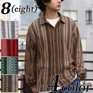 Button Shirt Oversized Long Sleeves Lace Sheer Men's