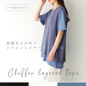 Button Shirt/Blouse Design Layered Tops Ladies' Cut-and-sew