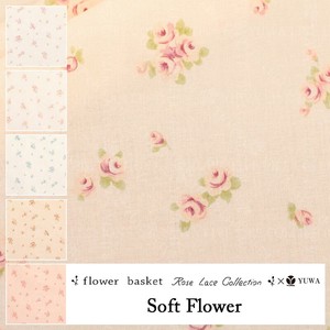 有輪商店 YUWA シャーティング  ”Soft Flower” [D:くすみピンク] /全5色/生地 布/ FB829835
