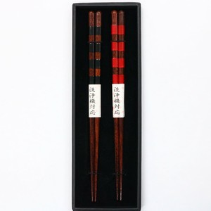 ☆チェック柄の2タイプ☆【お土産・贈答品】chopsticks チェック2膳箸セット　箱2種