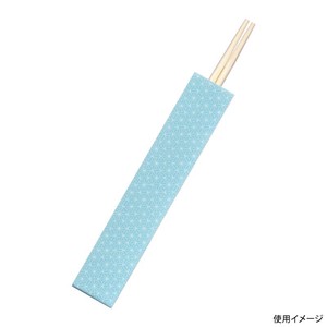 うすあさぎ箸袋三つ折 七宝(3.5×19cm) 九州紙工