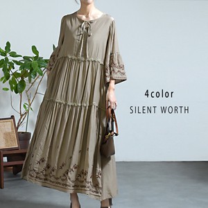 Casual Dress Design One-piece Dress Embroidered (S) 【2024NEW】