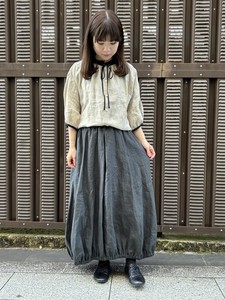 【2024春夏】日本製　裾ゴムバルーンスカート　№824319
