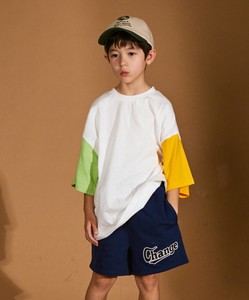 Kids' Short Sleeve T-shirt Color Palette Plain Color T-Shirt