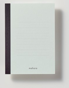 日本製 mahora（まほら） 【目にやさしいノート】 B7 ミント太･細交互横罫