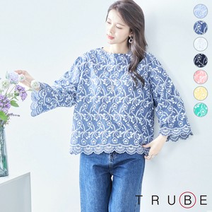 T-shirt Pullover Scallop L Embroidered M