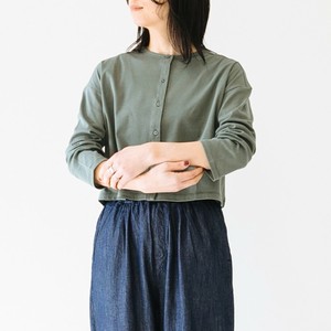T-shirt Cropped Cardigan Sweater Ladies' Made in Japan