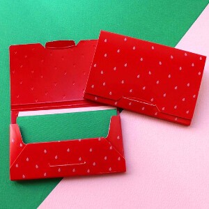 Letter Writing Item Strawberry Card case Made in Japan