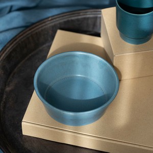 Mino ware Yamatsu Donburi Bowl Blue L Green Western Tableware Made in Japan