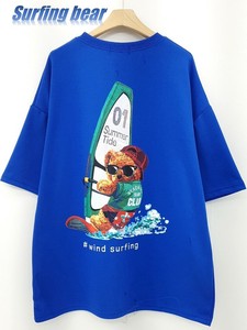 【2024春夏新作】Surfing bear半袖Tシャツ