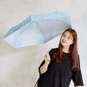 《2024春夏新作》【晴雨兼用傘】折傘 遮光 2サイドしろくまミニ
