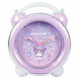 T'S FACTORY Table Clock Sanrio Characters KUROMI Clear