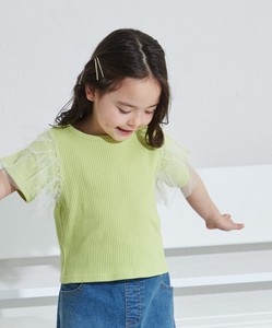 Kids' Short Sleeve Shirt/Blouse Tulle Sleeve Tiered