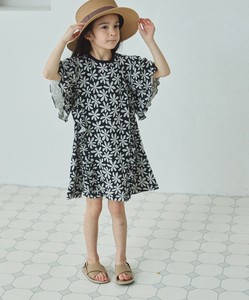 Kids' Casual Dress Ruffle Patterned All Over Pudding Floral Pattern One-piece Dress