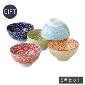 Mino ware Rice Bowl Gift Set Cloisonne Made in Japan