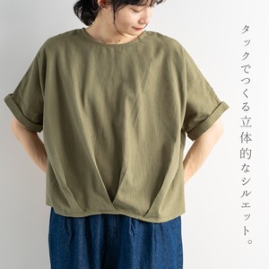 Button Shirt/Blouse Tucked Hem Cotton Linen 【2024NEW】