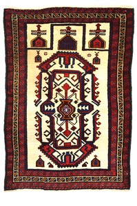 アフガン トライバル バルーチ 民族柄 手織 ウール 絨毯 A058