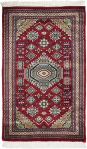 パキスタン 絨毯 9×12 ウール 手織 玄関マットサングラー 民族柄 赤系 SG-04