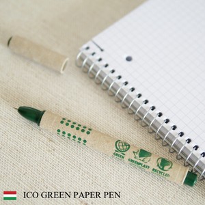 【エコ】ICO GREEN 紙製 ポールペン（ハンガリー・輸入・文房具・文具）