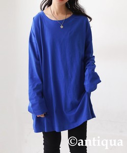 Antiqua T-shirt Plain Color Long Sleeves Long T-shirt Tops Ladies' NEW