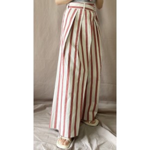 Full-Length Pant Stripe Layered Wide Pants 2024 Spring/Summer